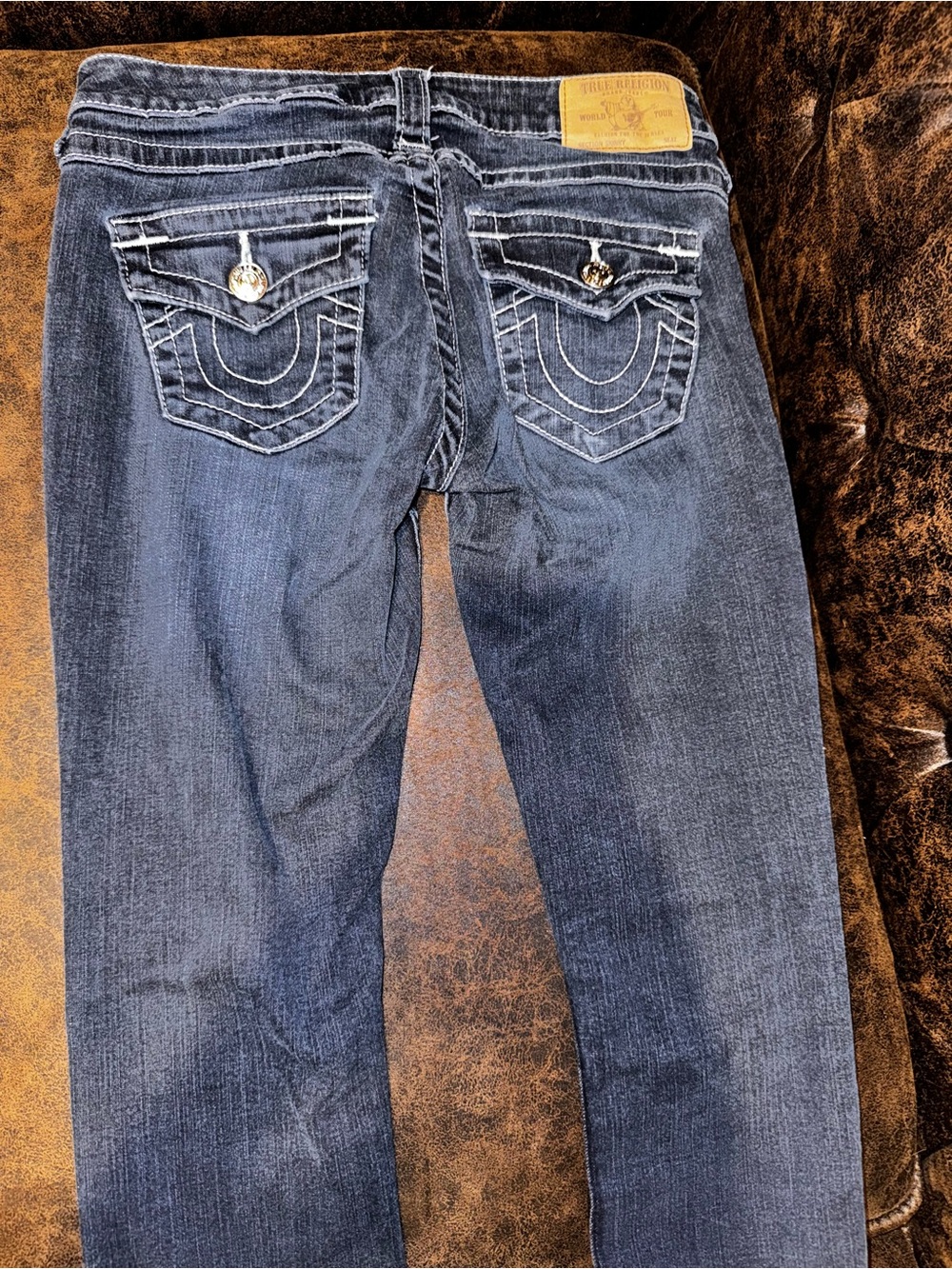 True Religion Skinny With Flap Jeans Size 27 Medium Wash